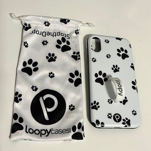iPhone XR Loopy case in Pawprints
